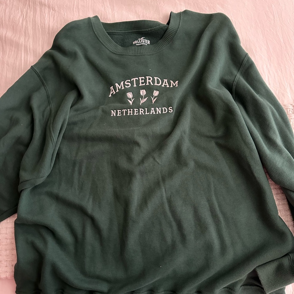 Hollister Forest Green Amsterdam Sweatshirt